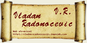 Vladan Radonoćević vizit kartica